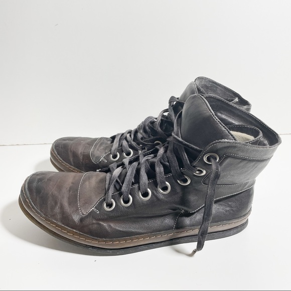 A Diciannoveventitre distressed-effect lace-up boots 41 - Picture 4 of 6